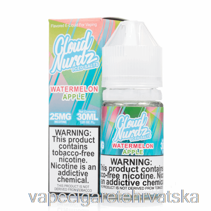 Vape Hrvatska Ledena Lubenica Jabuka - Oblak Nurdz Soli - 30ml 25mg